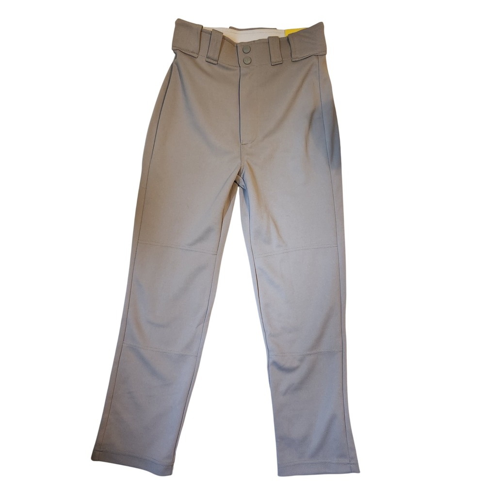 Rawlings Youth Medium Baseball Pants Grey Semi-Relaxed Fit Pro-Dri